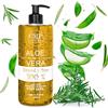 bleu & marine Bretania CMP Aloe Vera + Rosmarino Depilazione Gel (laser, cera, crema, depilatore...) e Rasatura (Viso e Corpo) 6x + RILASSANTE | 48h IDRATANTE | 3x + LENITIVO - Formula Professionale (500 ml)