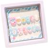FASHION YO Kpop, unghie finte in acrilico, precolla, copertura completa, glitter, arcobaleno, unicorno, sirena, per bambini, set regalo di compleanno per ragazze, 10 pezzi (coniglio rosa, 12 pezzi)