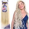 Ser Mulher Extension capelli Treccine Pre-Stretched 100% Kanekalon Afrelle 160g - IDEALI per Box Braids e Treccine Africane, Morbidi, Leggeri, Facili da Intrecciare, 115 cm NEW ULTRA BRAID (Biondo Platino)