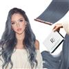 RUNATURE Extension Biadesive Capelli Veri 35cm 10pcs 20g Azzurro Chiaro | Extension Capelli Veri Colorati Biadesivo,Tape In,Colori Vivaci,Effetto Naturale,Invisibile