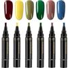 Generico Set Di Smalti Per Unghie In Gel, Penne Artistiche Pers Smalto, Kit Di Arte Dello Smalto Per Unghie Ad Asciugatura Rapida A 6 Colori, Per Una Manicure Professionale