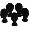 Milageto 5x Polistirolo Femminile Manichino Testa Modelli Espositore Parrucche Porta Cappello