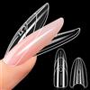 MELLIEX 240 Pezzi Dual Form Sandwich, 15 Misure Gel Nail Form Riutilizzabile Nails Extension Forms Extra Lungo per Manicure Salone DIY (Ovale)