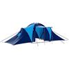 mtlskopl Tenda da campeggio per 9 persone, tenda di gruppo con 3 cabine letto, tenda familiare per campeggio, outdoor, viaggi, 570 x 385 x 170 cm, poliestere, blu giallo