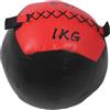 YushiTrading Weighted Wall 2.2lb Soft Weight, PU Leather Multifunctional Training Equipment for Strength, Stretch and Core Muscle Development, Textured Outer Layer with Safe Grip, Home and Gym Use (Black Red)