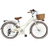 Dolce Vita By Canellini Bici Citybike Vintage Retro Junior 24, Telaio in Acciaio, 6 Velocità, con Cestino in Vimini (VERDE CHIARO)