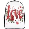 Generic grande capacità zaino scuola 2 scomparto fiore unisex zainetto sport rosa di san valentino tracolla regolabile stampato 3d zaini impermeabile-16,per adolescenti adulti per campeggio escursionismo