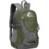 free knight Piccolo zaino da viaggio, 20 l, per ciclismo, trekking, impermeabile, leggero, verde militare, 20 Lang