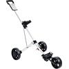 ohfruit Carrello da golf pieghevole leggero a 3 ruote, carrello da passeggio con freno a pedale, segnapunti, supporto per tee, supporto a sfera e telaio in alluminio facile da piegare, bianco