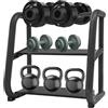 Duoruameng Supporto multifunzione per manubri e kettlebell - 100 kg di capacità di carico (solo scaffali)