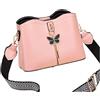 Generico Elegante piccola borsa quadrata con ampia tracolla regolabile e fiocco elegante (RD2 One Size)
