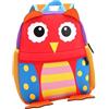 Generico Zaino con simpatici animali per bambini ragazzi e ragazze leggero resistente e comodo con spallacci regolabili per l'uso quotidiano (Red One Size)