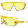 Generisch Occhiali da sole sportivi, protezione UV400, antivento, 32 g, ultra leggeri, TR90, unisex, anti-appannamento, per ciclismo, corsa, escursionismo, sci (N)