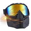 Generisch Occhiali da moto, occhiali da sci anti-appannamento con rimovibili, per saldatura e lavoro, sport e attività all'aperto, motocross, dirt bike, ATV, ciclismo, golf