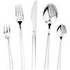 KARL HAUSMANN Set Posate 6 Persone, 30 Pezzi in Acciaio Inox 18/0 - Servizio Posate con Coltelli Forchette Cucchiai Cucchiaini e Forchettine da Dessert, Finitura Lucida, Lavabili in Lavastoviglie