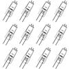 Haraqi 12 pezzi Lampadina Alogena G4 12V 10W 100 lm, G4, 2800K, luce bianca calda, dimmerabile, senza sfarfallio
