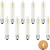 MZYOYO E10 Lampadina a LED, AC 14-55 V, candele coniche per candela arca, E10 candele LED per candela arca, 2100 K, bianco caldo, 0,2 W, 3 LM, confezione da 10 pezzi