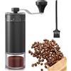 Jomdjmskes Macina Caffè Manuale, Macinacaffè Manuale Esterno Regolabile con Meccanismo Conico Alta Precisione Ceramica, Regolazione 40 Livelli Portatile per Espresso, Moka Italiana, French Press
