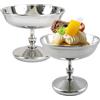 MEKLITRZ Confezione Da 2 Coppette for Gelato In Acciaio Inox - Coppe Da Dessert for Budino Gelato Con Supporto, Mini Bicchieri for Frappè, Contenitori for Snack for Insalata E Frutta