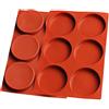 OUKEYI Confezione da 2 stampi grandi per torte, in silicone, rotondi, in resina, antiaderenti, per mousse, torte, cioccolato, crema pasticcera, muffin, panini, uova