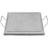 COSE DA CASA Pietra Ollare 30x40 cm con Stand in Metallo Piastra Vulcanica Bistecchiera & Grill da Tavolo Barbecue Griglia per Servire Carni Verdure pesce cottura Dietetica con Canale Raccogli Grassi Made in Italy