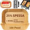 PETHREE Fogli Carta Forno per Friggitrice ad Aria Doppio Cestello, 20x14cm