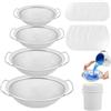 Felicafie Set di filtri in acciaio inox a maglia fine per secchio da 5 galloni, filtro in metallo riutilizzabile per vernici, resine, vernici e alimenti, 14 pezzi