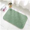 Mozzeilee Grande tappetino da bagno in microfibra, antiscivolo, super assorbente, per vasca da bagno, doccia, cucina, ingresso e ingresso (verde, 120 x 80 cm)