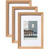 walther design Fiorito EF520E3 - Cornice portafoto in legno, 15 x 20 cm, confezione da 3, rovere chiaro