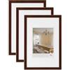 walther design Peppers BP430N3 - Cornice portafoto in legno, 24 x 30 cm, confezione da 3, noce
