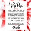 Close Up Poster con citazione Bester Papa - Danke Citate, regalo decorativo per la festa del papà, compleanno, Natale, ogni giorno, 30 x 40 cm, qualità premium