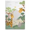 A.S. Création DD131750 - Stampa su tela per cameretta dei bambini, motivo: giungla, verde, marrone, 80 x 120 cm