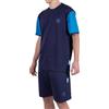 hermet SSC Napoli, Pigiama Homewear Corto Girocollo in Jersey, 100% Cotone, Unisex, Blu, con Logo del Napoli, Taglia S