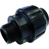 S&M 'S & M Raccordo - Collegamento filettato Maschio, 32 mm x 32/2, Colore: Nero