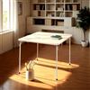FurnitureR Tavoli consolle da soggiorno, design moderno, metallo robusto e legno, interni multiuso, funzione pieghevole, salvaspazio, 86 x 86 x 71 cm