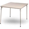 FurnitureR Cammello Square Folding Table, Minimalist Design Dining Table, Sturdy Metal Frame and Upholstered Synthetic Leather Top, Modern Living Rooms, Portable for Casual Dining Or Workspace Use 86