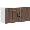 WRJENFSC Frontale per lavastoviglie Lucca, frontale cucina in legno di rovere marrone, rivestimento moderno per lavastoviglie, piastra frontale da incasso per mobili da cucina, 80 x 31 x 40 cm