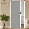yurstcggh Porte a soffietto da interno Grigio,Porta a soffietto in tessuto,Porte pieghevoli a nido d'ape push-pull con telaio in alluminio Divisorio,porta pieghevole da interno Grigio 115×210cm