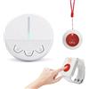 CYSSJF Kit Salvavita SOS per Anziani e Disabili | Allarme Emergenza Casa Senza Wifi con 2 Pulsanti di Chiamata Senza Fili Impermeabili (da Collo e Polso) + Campanello