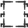 KeyMet 155 - Nastro angolare per finestre, cerniere per finestre, 250 x 225, rivestimento a polvere, 6 pezzi
