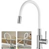 CECIPA, rubinetto da cucina flessibile bianco, rubinetto da cucina con 2 tipi di getto, rubinetto da cucina ad alta pressione, miscelatore da cucina, rubinetto per lavello orientabile a 360°