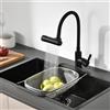 SJQKA Rubinetto Lavello Cucina, Rubinetto Cucina Flessibile con 6 Tipi di Getto d'acqua, materiale in ottone, rubinetto cucina flessibile,flexible robinet,rubinetto cucina flessibile(nero)