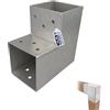 GeZu Impex Connettore per Pali a L 81x81 mm Set di 4 Zincato a Caldo Pergola Staffa Angolare a L Travi Quadrate Padiglioni Pergola Connettori Legno