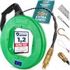 FAIRMO La sofisticata sonda passacavi 50M per tubi vuoti di FAIRMO - Molla elettricista in PET da 4 mm incl. 5 adattatori - Sonda elettricista infrangibile - Sonda tiracavi per un lavoro pulito