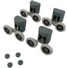 HUYGB Rotelle Box Doccia Ruote/rulli/pulegge/rulli/ruote for porta doccia in lega di zinco con cuscinetto di diametro 19 mm/20 mm/23 mm/25 mm/27 mm Ruote Box Doccia(4pcs upper part,23mm)