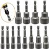 Xpieoyrm 12 Pezzi Bussole per Avvitatore, 6-19 mm Magnetico Hexagon Nut Driver Drill Bit, Set di Chiavi a Bussola, Set di Boccole a Punte, Dadi e Adattatori per Bussole a Percussione
