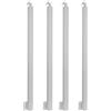 Fermoirper Corrimano per scale per esterni ed interni, montati lateralmente, 4 pali per ringhiere quadrati, in metallo, per balconi, terrazze, porte d'ingresso, bianco, 8 x 8 x 100 cm