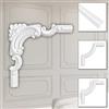 HEXIM - Cornice in stucco in HDPS/PU bianca, decorazione da parete, cornice per quadri, HCR (2 pezzi HCR516-3), listello da parete, modanatura, fregio per la ristrutturazione HDPS