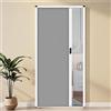 yurstcggh porte a soffietto porta a soffietto da interno 23/24/28/30/32/36/42/48/50/52/60/72/80 in Porte pieghevoli con Telaio E Maniglia di Ricambio per Bagno E Armadio Grigio 165×210cm