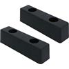 AB Tools 200 mm x 53 mm quadrato distanziatore in gomma tampone paraurti blocco blocco di arresto rimorchi 2 pz